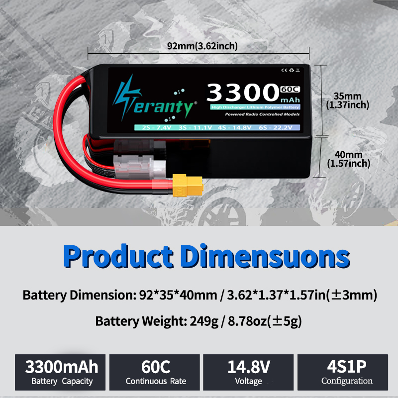 TERANTY 4S 3300mAh Lipo Pil 14 - Drone Battery 4S incelemesi ve fiyatı