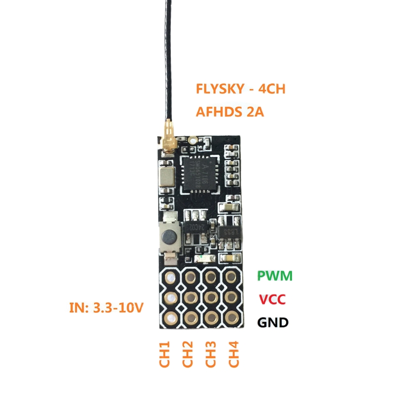 Flysky FS2A Mini Alıcı 4CH AFH - Drone Battery Plate incelemesi ve fiyatı
